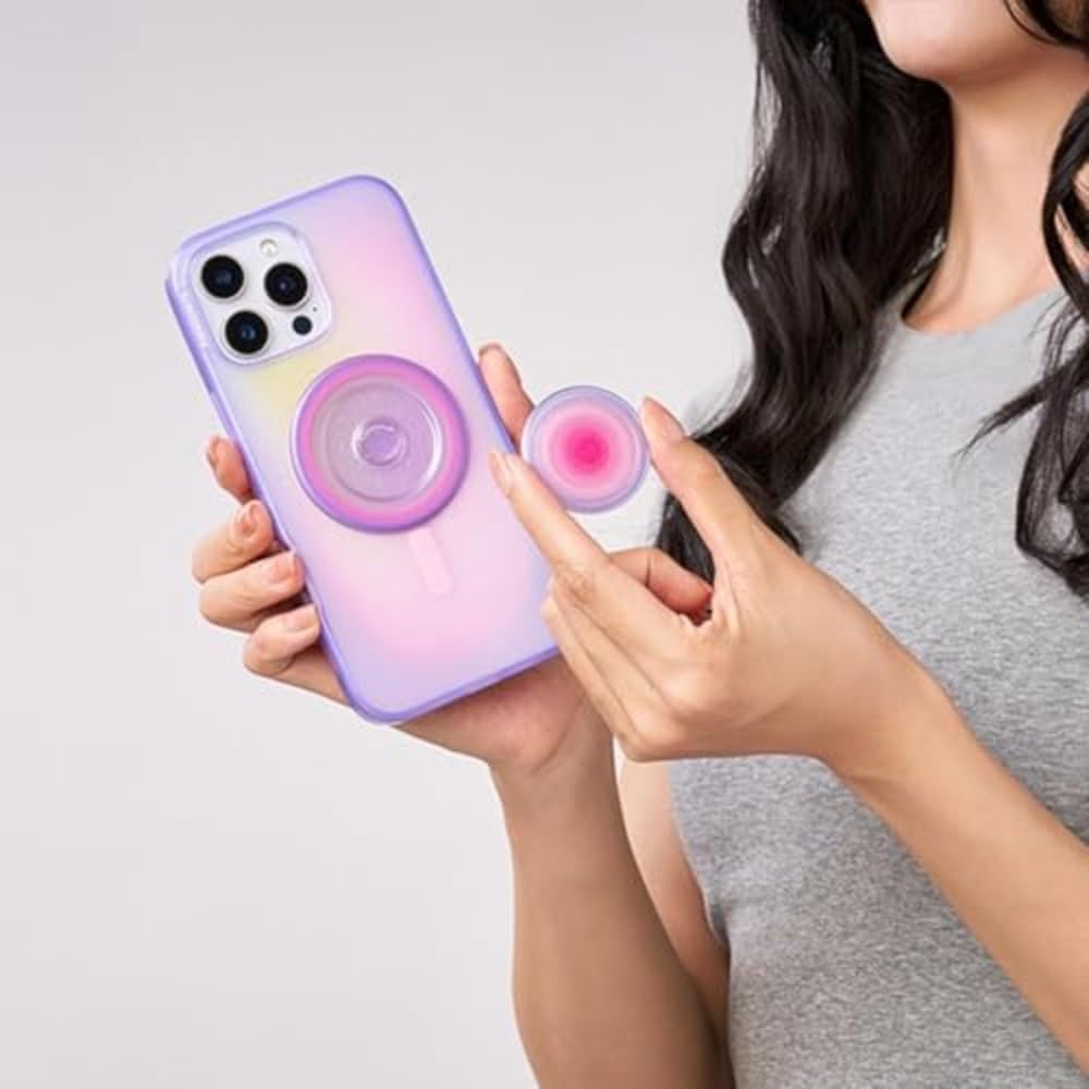 Phone Grip for MagSafe, Magnetic Holder, Phone Stand, Purple - Aura