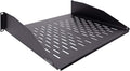 NavePoint 2U 19-Inch Universal Vented Rack Mount Cantilever Server Cabinet Shelf 14-Inches Deep Black