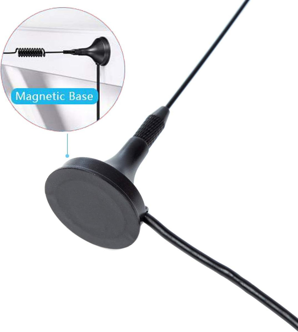 2-Pack 16.5 Inch Dual Band Ham Radio Antenna VHF UHF 136-174MHz 400-470MHz Magnetic Base SMA Female Antenna Handheld