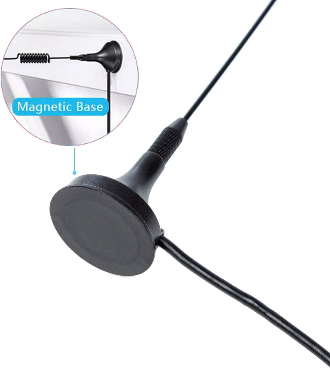 2-Pack 16.5 Inch Dual Band Ham Radio Antenna VHF UHF 136-174MHz 400-470MHz Magnetic Base SMA Female Antenna Handheld