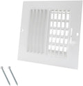 6 x 6 Inch [Duct Opening] Air Vent Covers for Wall or Ceiling - High Airflow 2 Way Steel Ventilation - Adjustable