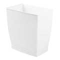 Plastic Spa Rectangular Trash, Waste Basket Garbage Can for Bathroom, Bedroom, Home Office, Dorm, College, 2.5