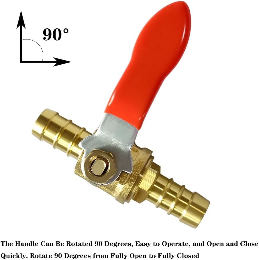 1/2" PEX Ball Valve Brass Shut off gate Valve (Pack of 2)