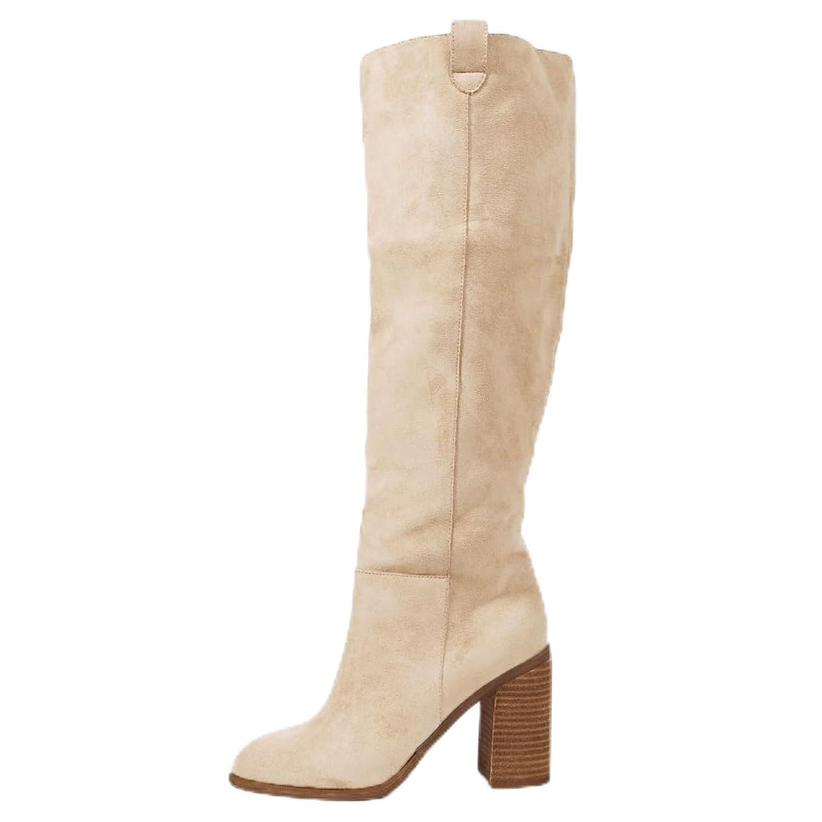 Womens Knee High Boots Slouchy Suede Fall Tall Boot Chunky Heel