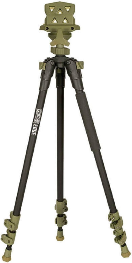 Hunting Edge Aluminum Tripod Shooting Stick with Gun Clamp | Lightweight and Adjustable Hunting Shooting Support with