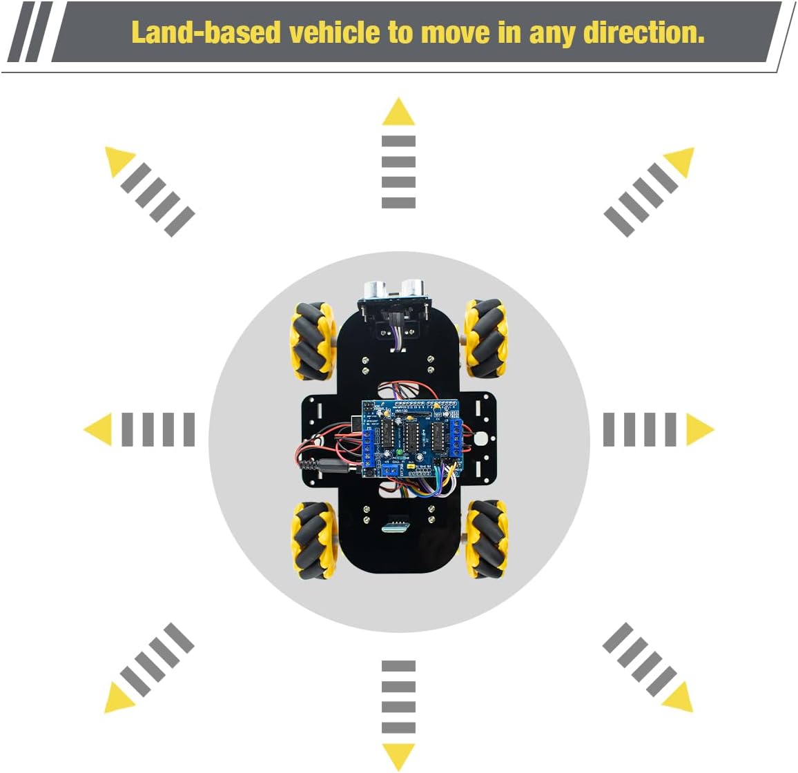 4WD Mecanum Robot Car Kit Smart DIY Project Compatible with Arduino IDE