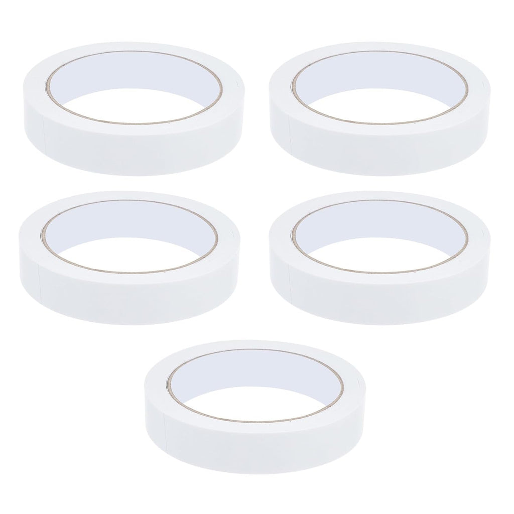 White Kraft Paper Tape 5 Pack, Self Adhesive Roll for Sealing