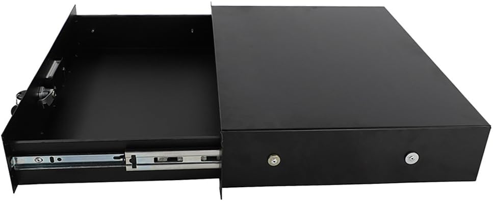 Ktaxon 2U Rack Mount Drawer for 19 Inch AV/Network/DJ Equipment Racks