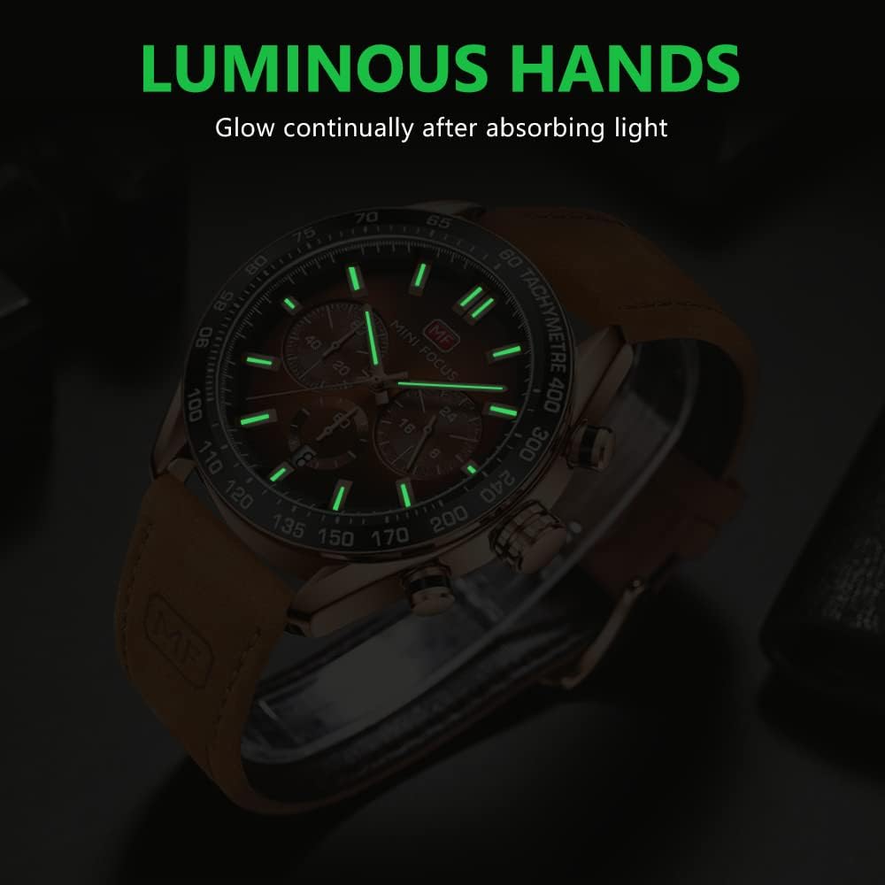 Watch for Men Sport Military Waterproof Chronograph Mens Watches Analog Quartz Big Face Classic Stylish Fashion