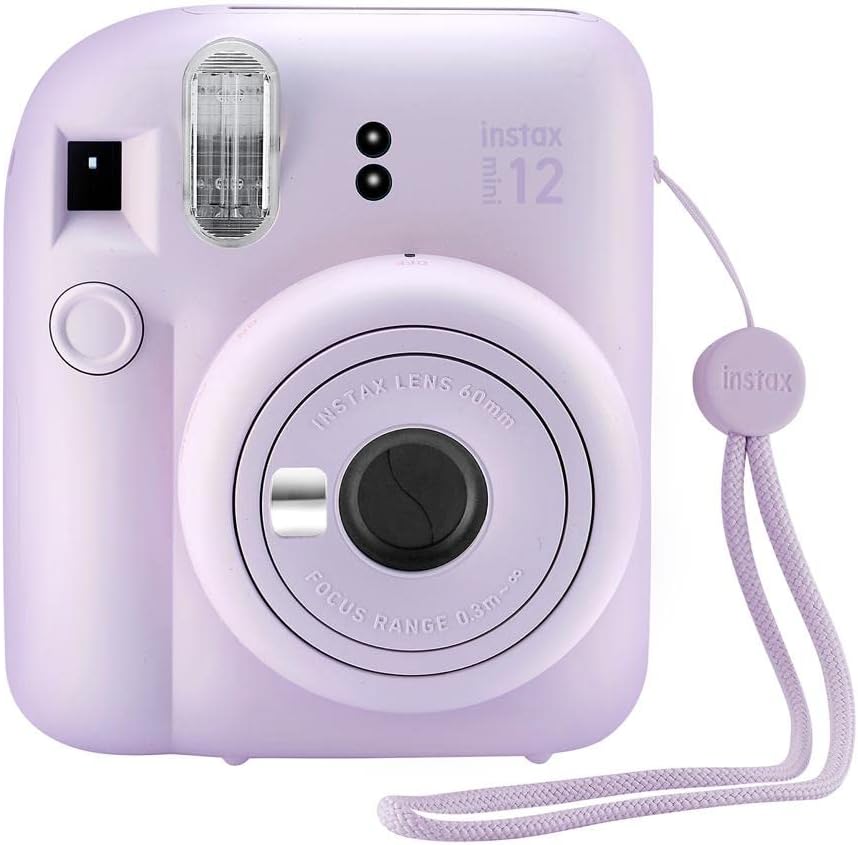 Instax Mini 12 Instant Camera + 60 Photo Prints + Accessories, Lilac Purple