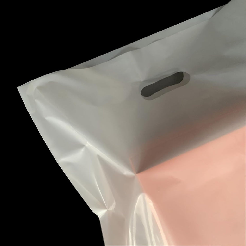 100 Pack 20" x 22"x 2 Mil Thick Extra Large White Merchandise Bags with Die Cut Handles