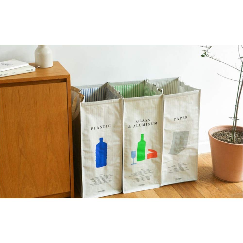 216 Separate Recycling Waste Bin Bags for Kitchen Home Recycle Garbage Trash Sorting Bins Organizer Waterproof