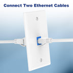 VCE CAT6 Ethernet Wall Plate (UL Listed) Blue 10-Pack