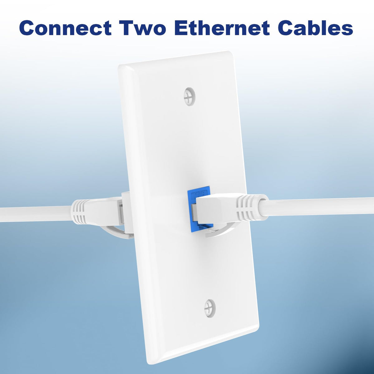 VCE CAT6 Ethernet Wall Plate (UL Listed) Blue 10-Pack