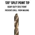 Drill America 15/32" Cobalt Heavy Duty Drill Bit (Pack of 6), D/ACO Series