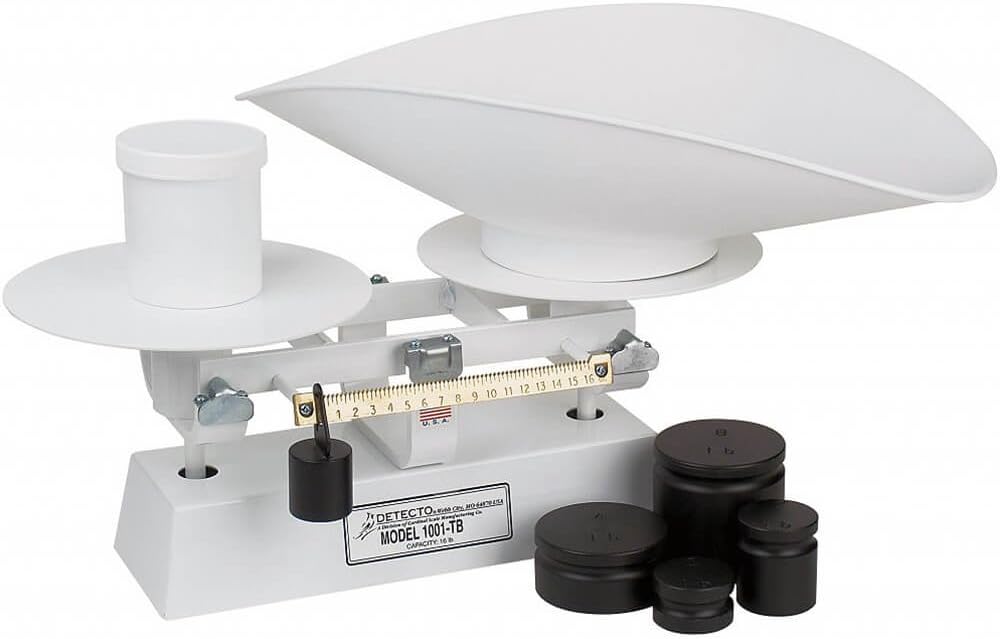 Scale 1001TBKG White 8 kg. Baker Dough Scale with Scoop