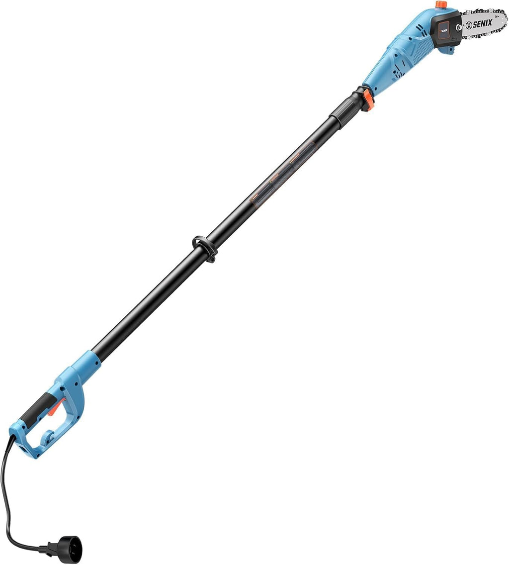 Corded Electric Pole Saw, Electric Telescoping Pole Saw with 8-Inch Bar & Chain, Adjustable Extension Tree Trimmer
