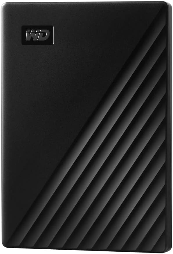 1TB My Passport, Portable External Hard Drive, Black, backup software with defense against ransomware, and password