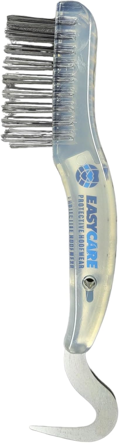 Angry Horse Easycare Hoof Pick and Wire Brush Combo, Clear