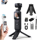 4K Pocket Vlogging Camera,75MP Handheld Camcorder with 330° Rotating Lens & Face Tracking,WiFi and PDAF