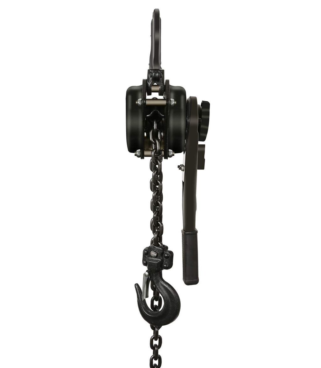 Manual Lever Hoist Come Along 3/4 TON 1650 LBS Capacity 10FT Lift 2 Heavy Duty Hooks Commercial Grade Steel for