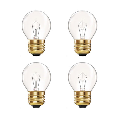 4-Pack Oven Light Bulb G45, 40W 120V 415Lumen Appliance Light Bulbs