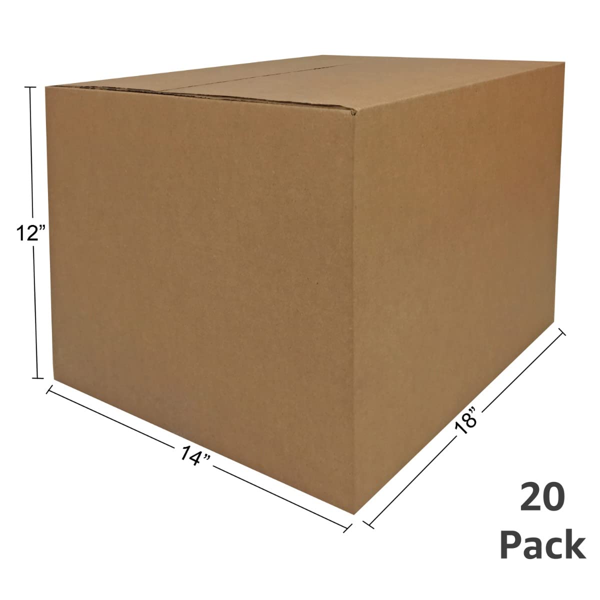 UBMOVE Medium Moving Boxes 18"L x 14"W x 12"H 20-Pack Corrugated Cardboard Box for Shipping, Mailing, Packing