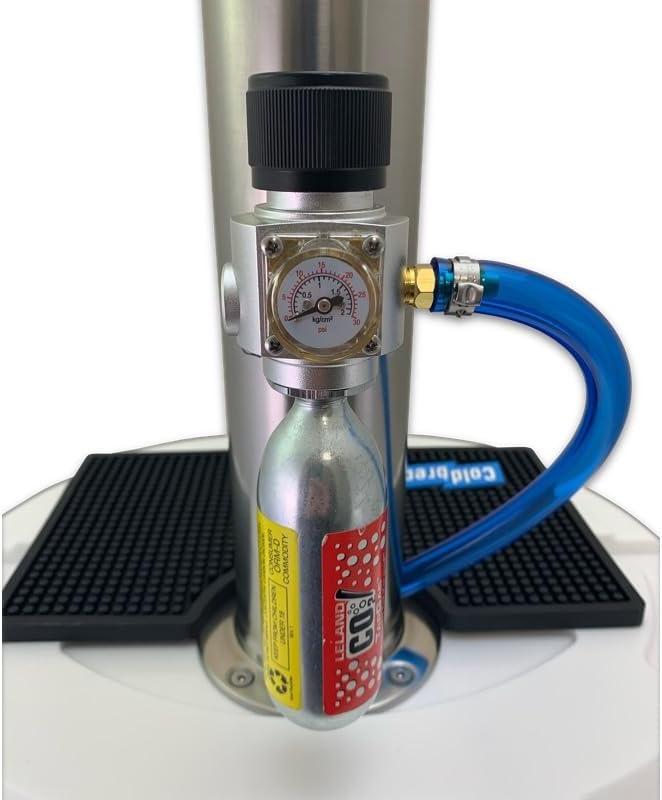 ColdOne Non-Electric Portable Kegerator, 2 Gallon Refillable Keg for Craft Beverages, CO2 Regulator with Stainless