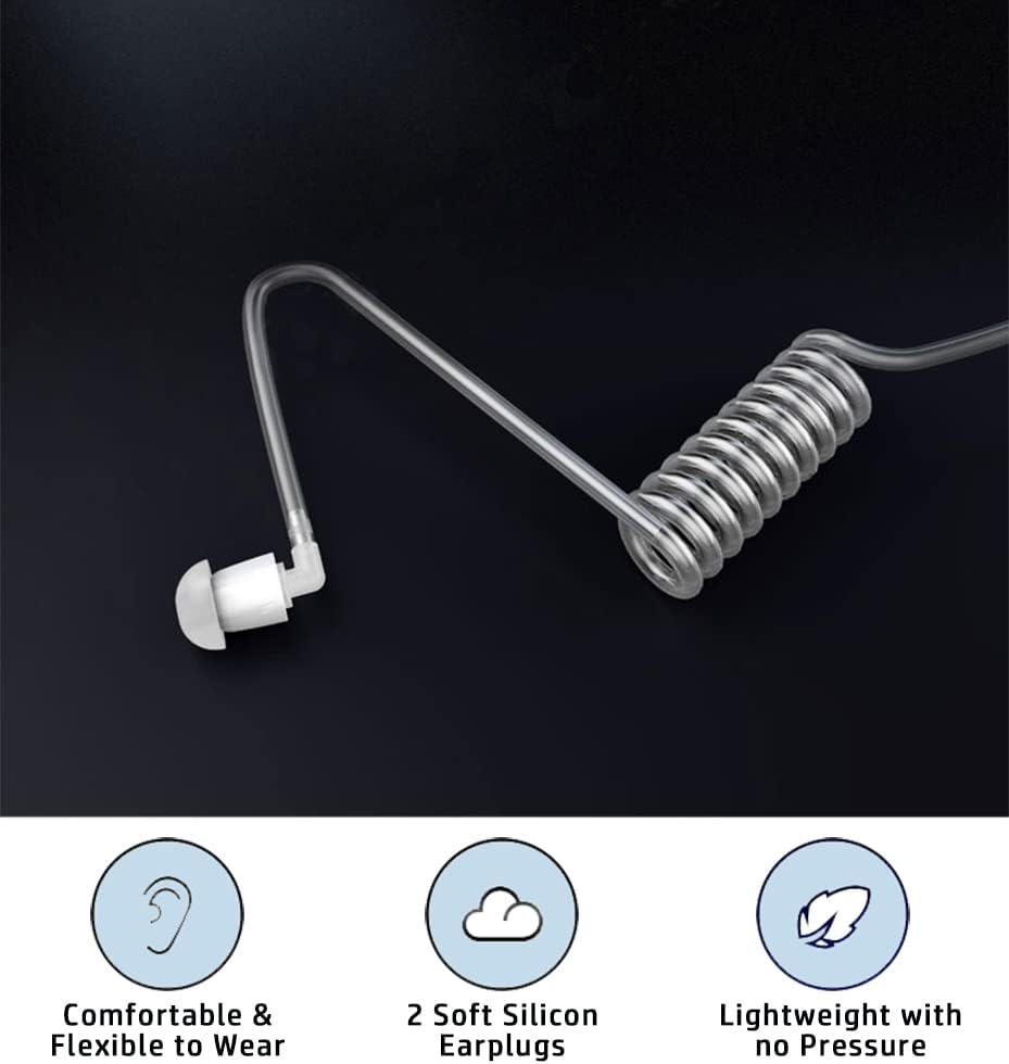 Throat Mic Earpiece Headset for Cobra Radio ACXT145 ACXT345 PX655 1-Pin | for ACXT360 ACXT645 CX112 CXT345 CXT385