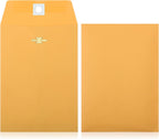 3 Sizes Manila Envelopes with Clasp, 100 Pack Kraft Clasp Envelopes