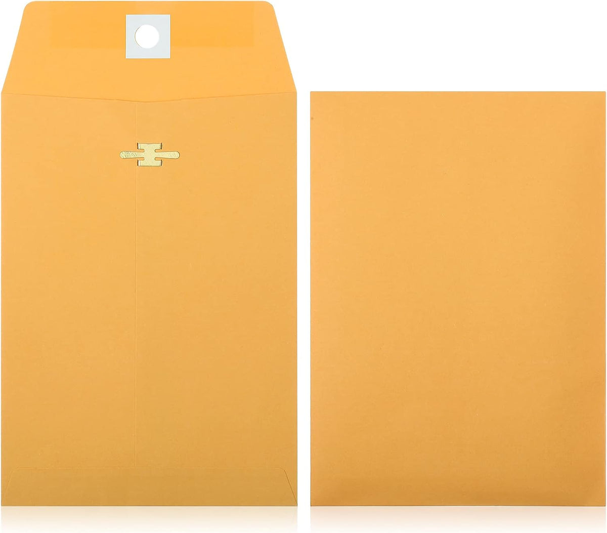 3 Sizes Manila Envelopes with Clasp, 100 Pack Kraft Clasp Envelopes