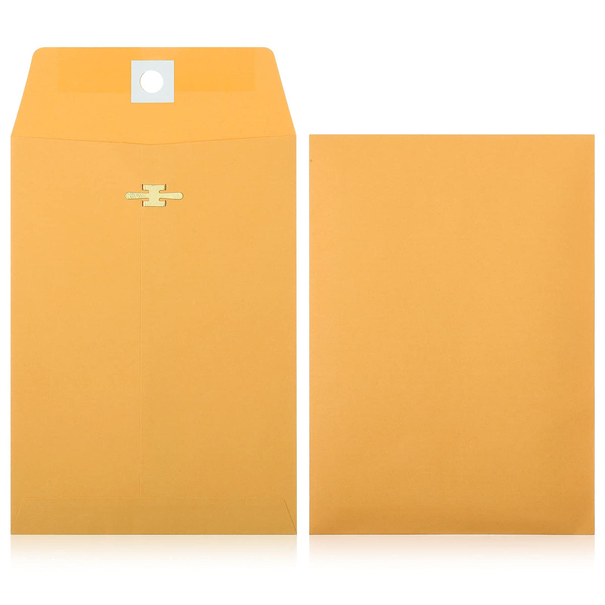 3 Sizes Manila Envelopes with Clasp, 100 Pack Kraft Clasp Envelopes
