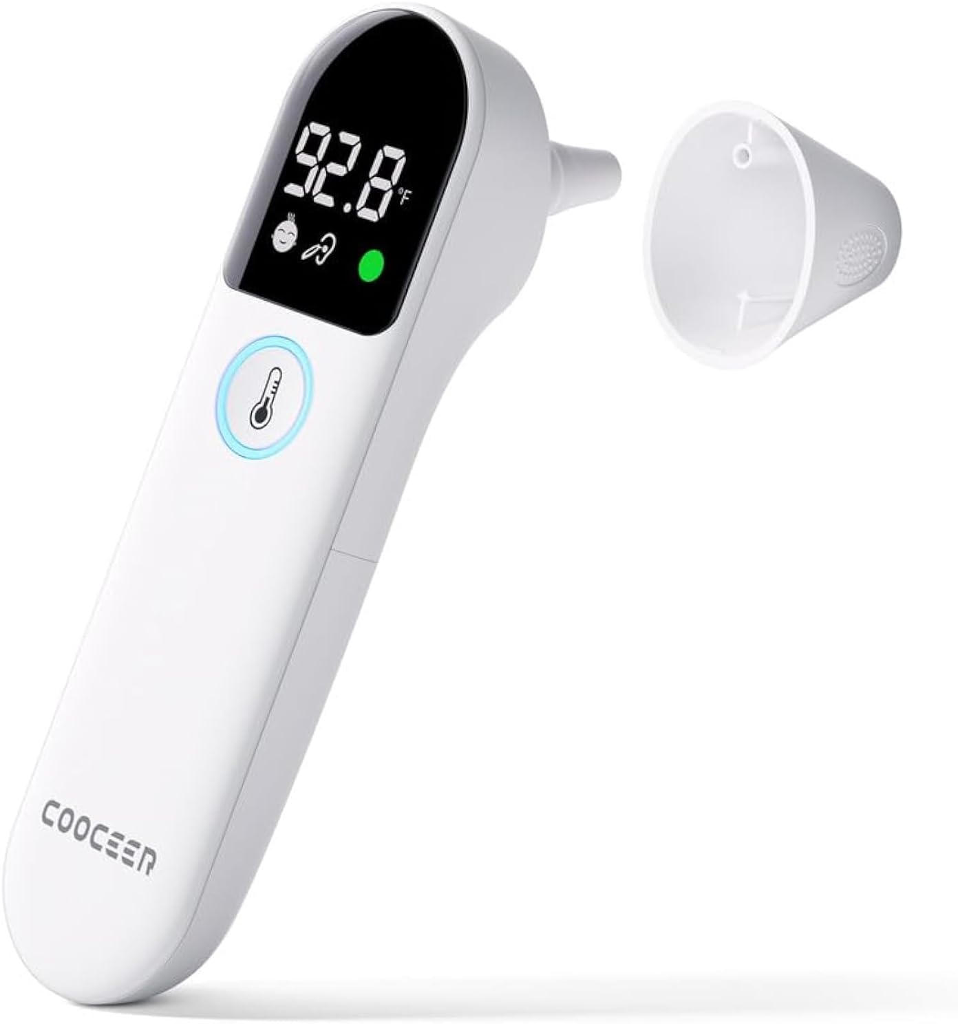 Digital Thermometer for Adults and Kids: Accurate Ear and Forehead Temperature Readings - Fever Alarm - Touchless