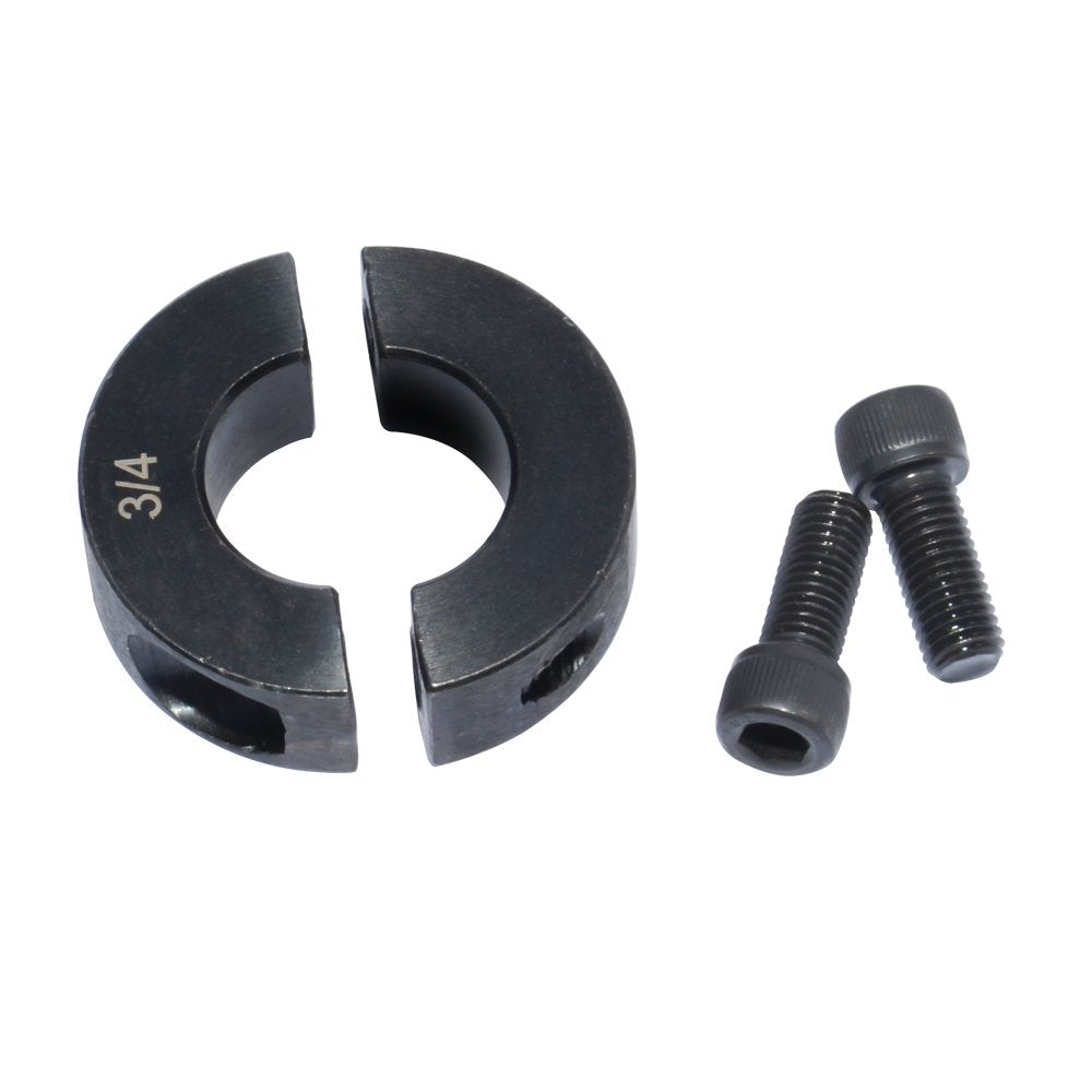 Two-Piece Clamping Shaft Collar 1/2" Bore Black Oxide Set Screw Style 4Pcs