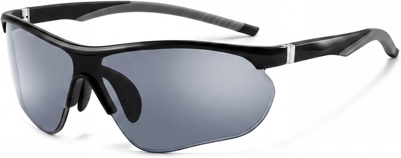 Sports Sunglasses for Men Women, Lightweight Running Glasses with UV400 Protection, Non Polarized for Cycling Golf