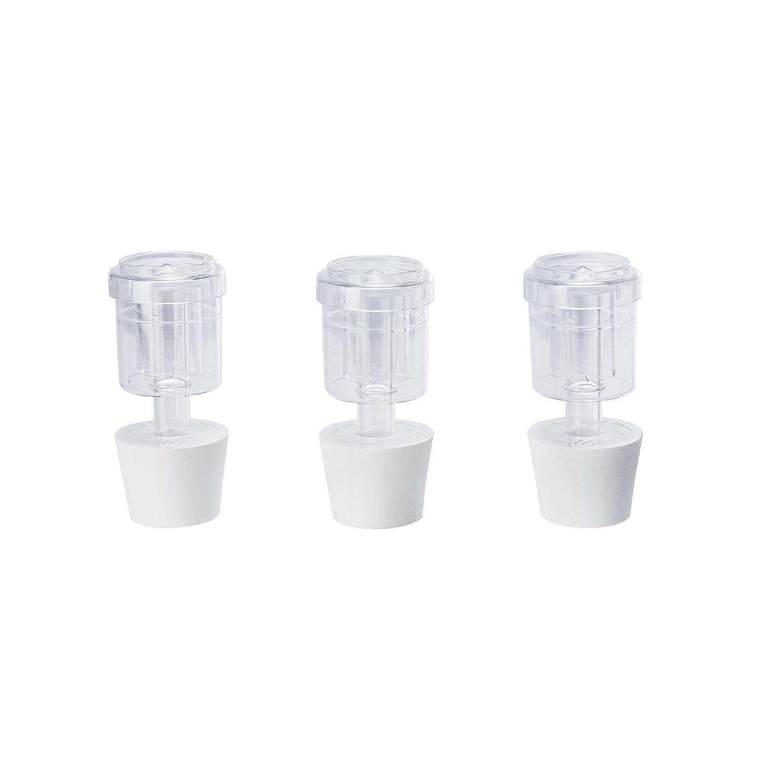2-Piece Airlocks with #6.5 Rubber Stoppers for Fermentation - Airlocks for Wine Making, Brewing Beer, and Fermenting