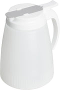 32 oz White Plastic Syrup Dispenser