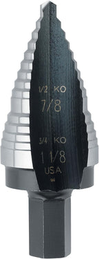 Irwin Tools Unibit #9 7/8-Inch and 1-1/8-Inch Step-Drill Bit, 1/2-Inch Shank (10239)