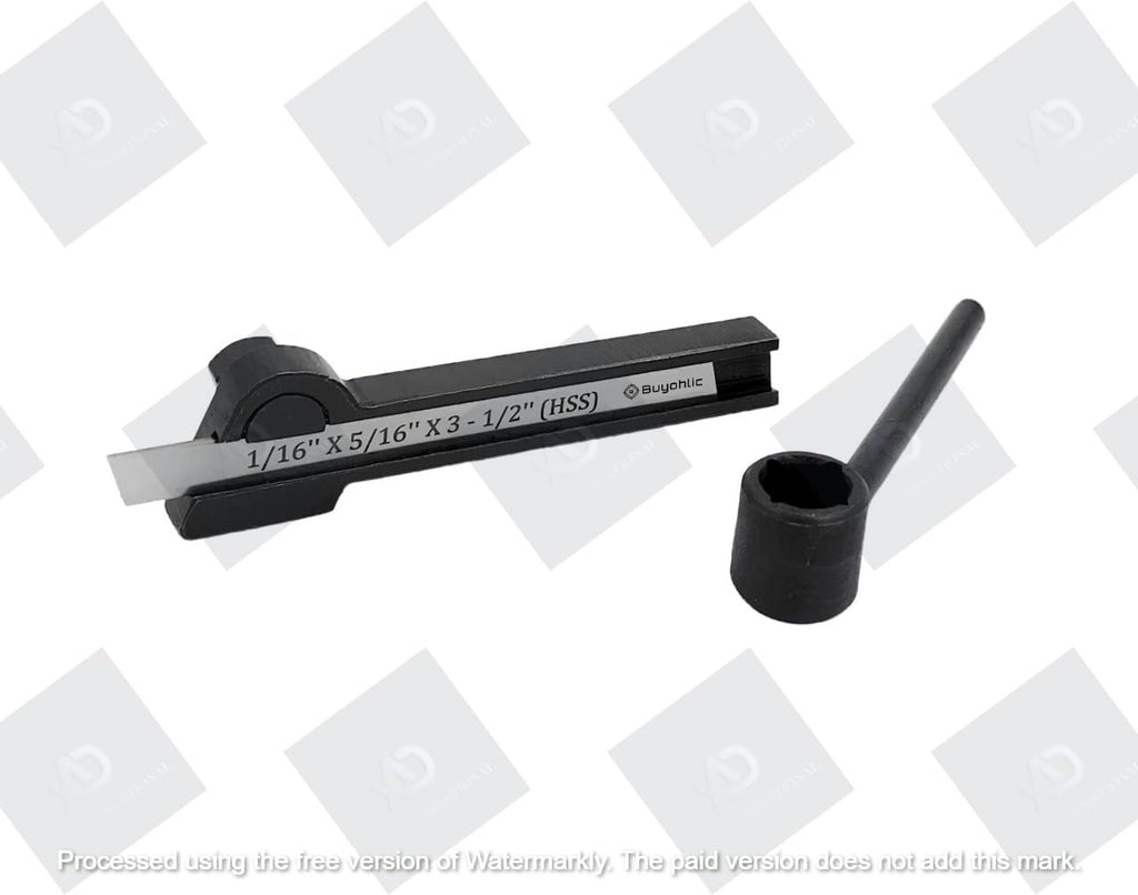 Lathe Parting Tool Holder with Blade 1/16" x 5/16" x 3-1/2"