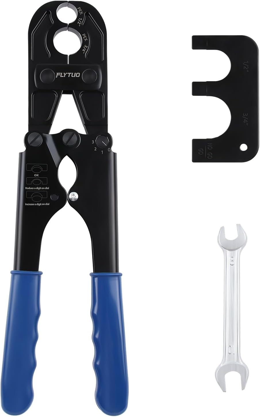 1/2" & 3/4" Combo PEX Crimping Tool for Copper Crimp Rings