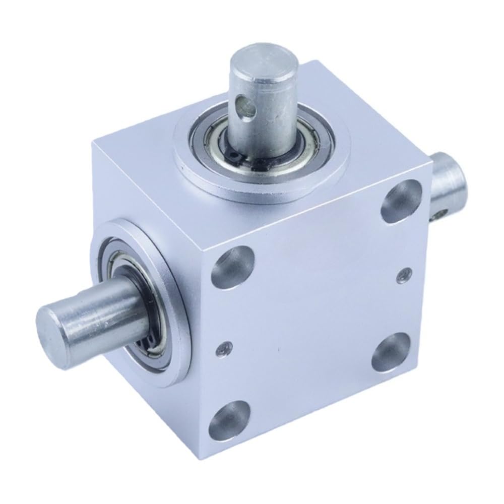 Right Angle Bevel Gearbox 90 Degree Side Mount 1:1 Gear Transmission Box (Three Short Shaft (Split Shaft))