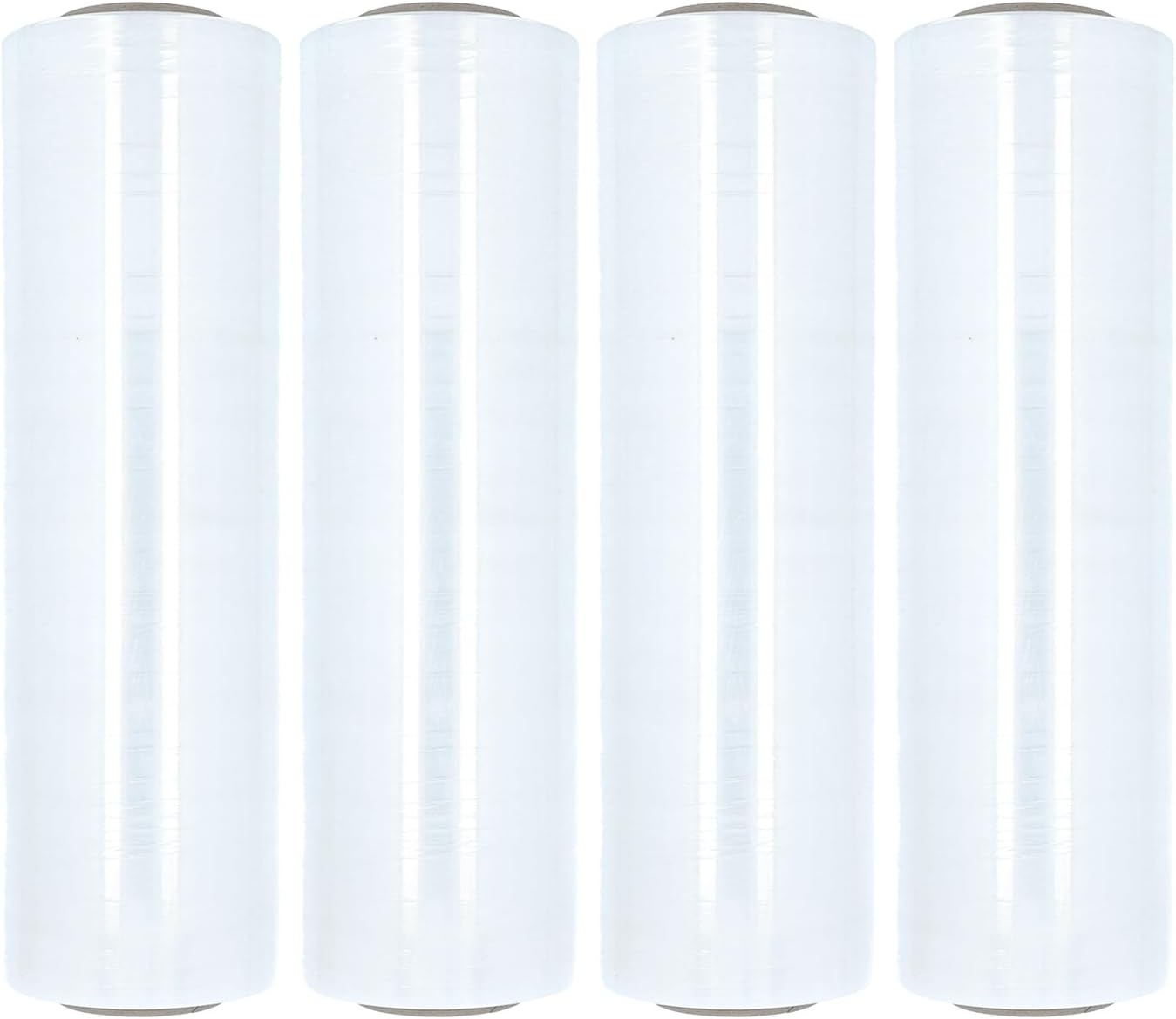 PSBM Cast Hand Plastic Stretch Wrap/Shrink Film 18" x 1000Ft 120 GA 4 Rolls | Heavy Duty up to 800% Ultimate Stretch