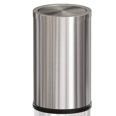 18L Stainless Steel Bathroom Trash Can, Silver