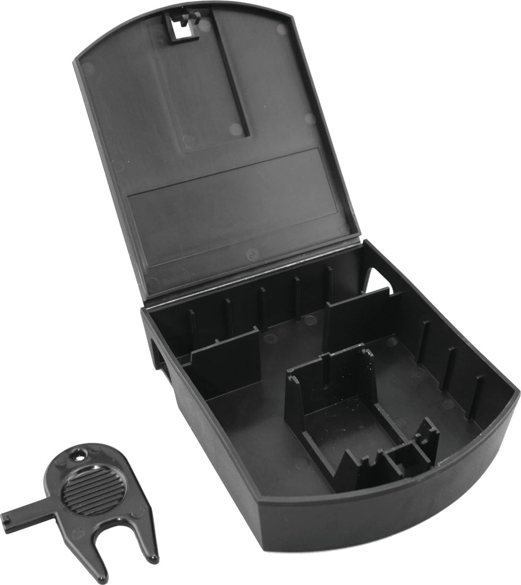 Mouse Station (6 Pack & 1 Key) - Durable, Discreet Low-Profile Bait Station with Universal Key - Tamper-Resistant