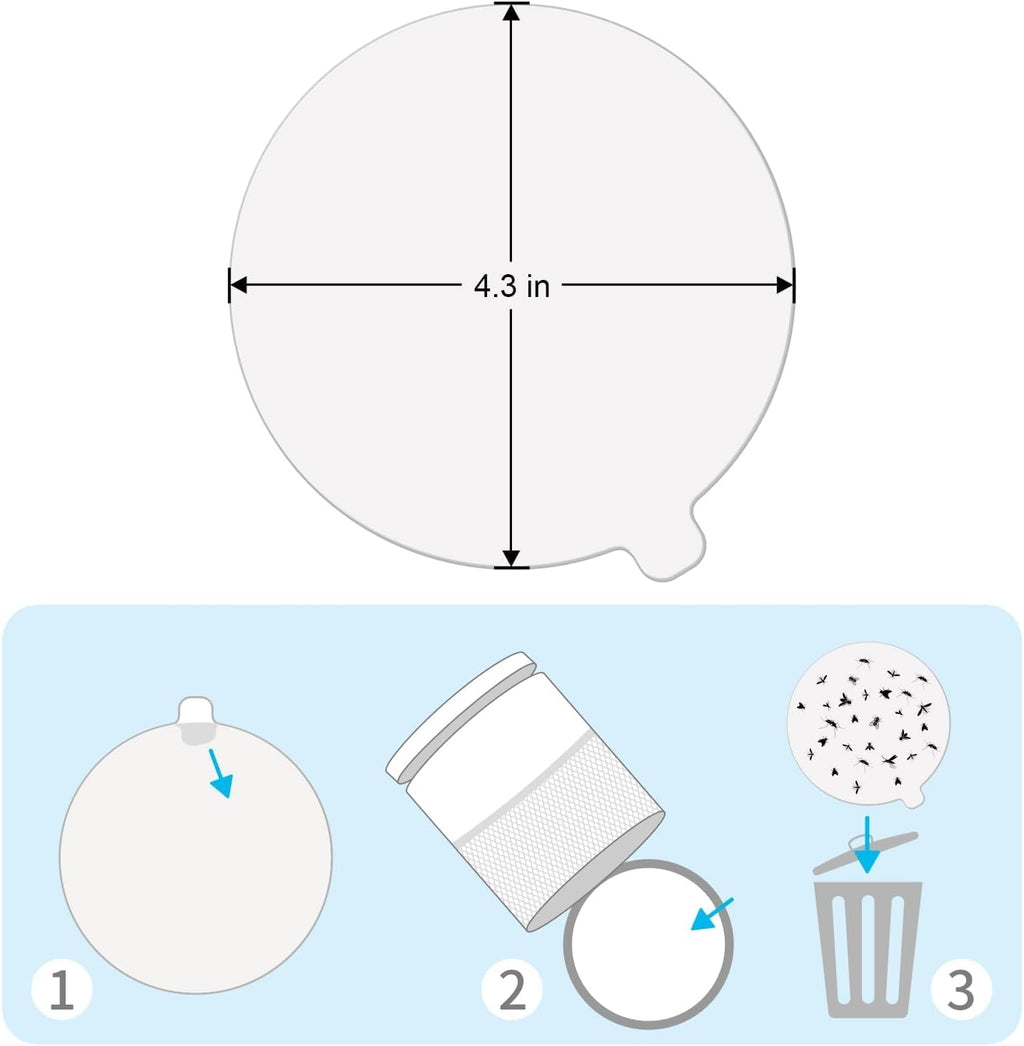 4.3-inch Katchy Replacement Rubber Plate, Indoor Rubber Plate Filled with Sticky Card Suitable for Indoor Insect