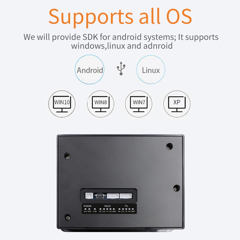 Thermal Printer, 80mm Embedded Thermal Printer Module with TTL+RS232+USB Connections Supports ESC/POS Commands 72mm