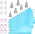24Pcs Cake Decorating Kit with 6 Piping Tips & Reusable Bags