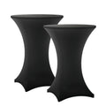 Cocktail Table Covers - 2 Pack 32x43 Inch Table Cloth - Black
