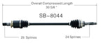 SurTrack SB-8044 CV Axle Shaft