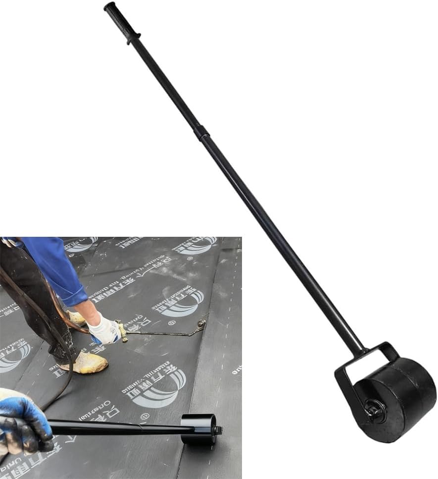 Heavy Duty Roof Seam Roller for Roofing PVC,TPO,EPDM Membrane, 52" Long Handle Roller Tool (13lbs)